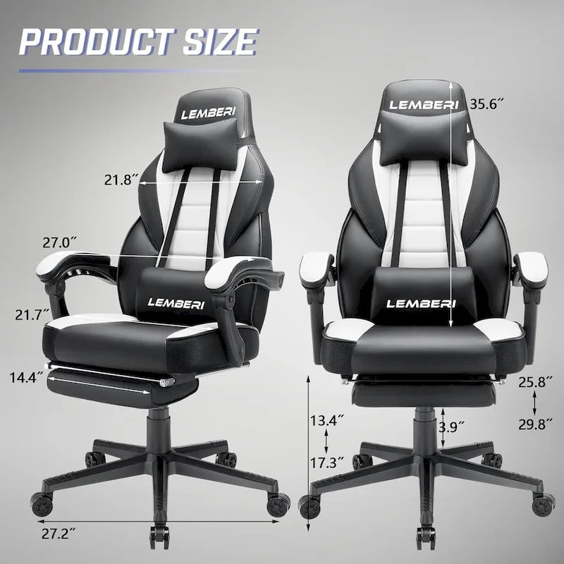 Racing Style Gaming Chair,300 lbs Big and Tall gamer chair High Back Computer Chair