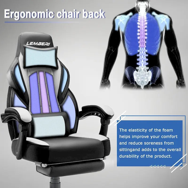 Racing Style Gaming Chair,300 lbs Big and Tall gamer chair High Back Computer Chair